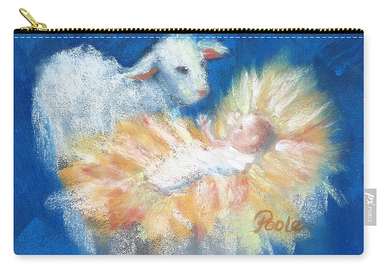 Christmas Zip Pouch featuring the painting Christmas Light by Pamela Poole