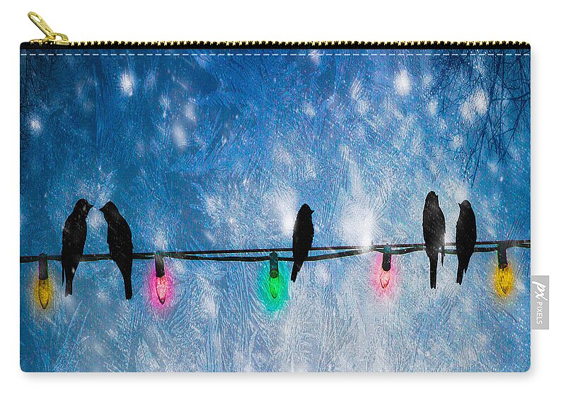 Christmas Lights Zip Pouch featuring the photograph Christmas Lights by Bob Orsillo