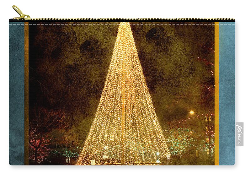 Christmas Zip Pouch featuring the photograph Christmas Tree in the City by Cindy Singleton