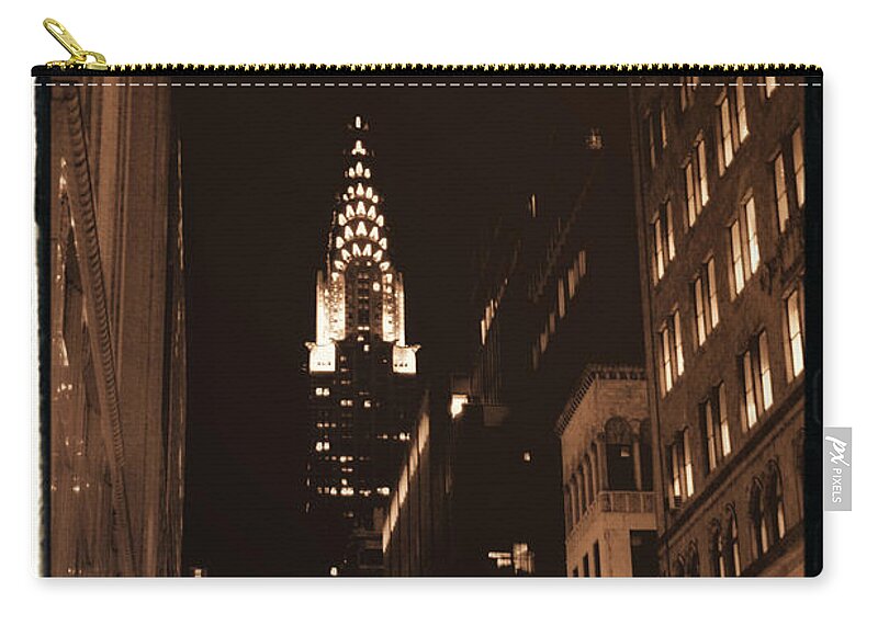 New York Zip Pouch featuring the photograph Chrysler Building by Donna Blackhall