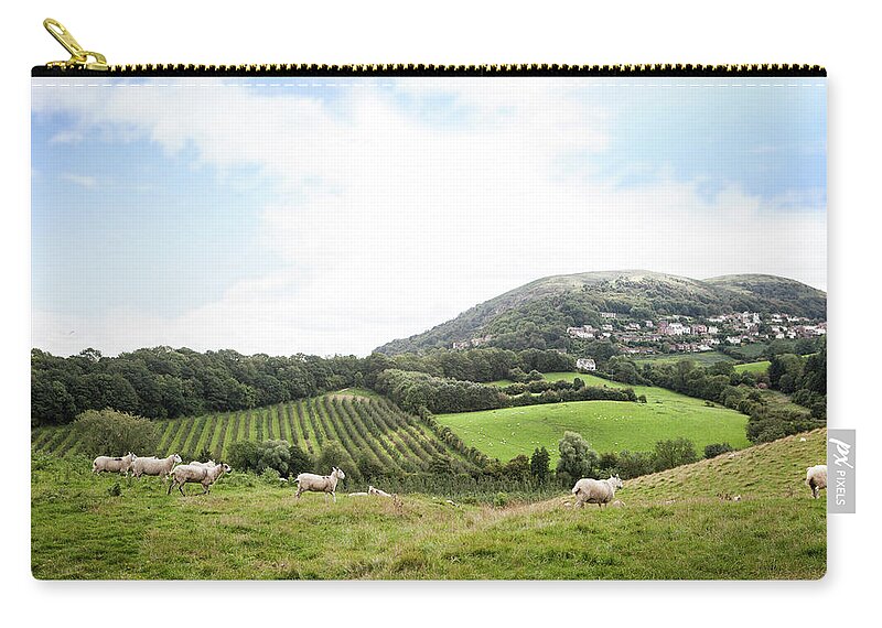 Grass Zip Pouch featuring the photograph Cider Farm, Gloucester by Helen Cathcart
