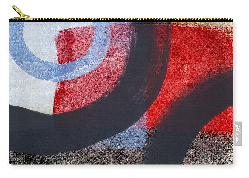 Circles Carry-all Pouch featuring the painting Circles 1 by Linda Woods