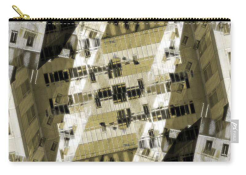 Cityscape Zip Pouch featuring the digital art City 2 by Steve Ball