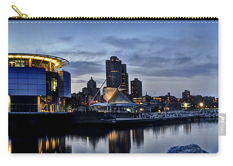 Water Zip Pouch featuring the photograph City at a Glance by Deborah Klubertanz