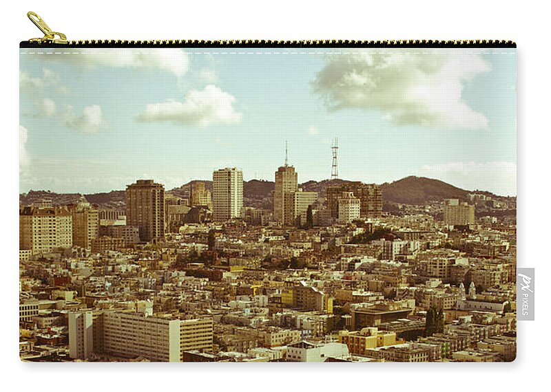San Francisco Zip Pouch featuring the photograph Coit Views - San Francisco, California by Melanie Alexandra Price