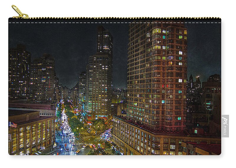 Nyc Zip Pouch featuring the photograph City Lights by Hanny Heim