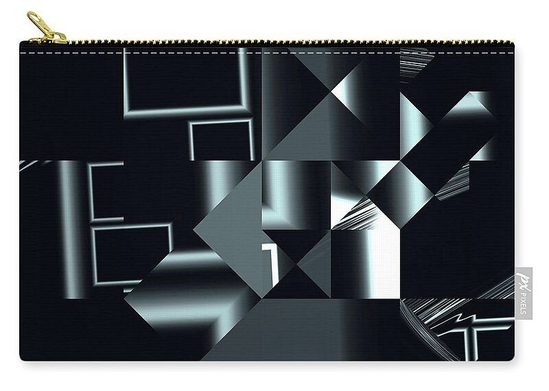 Abstract Zip Pouch featuring the digital art City Smart by Judi Suni Hall