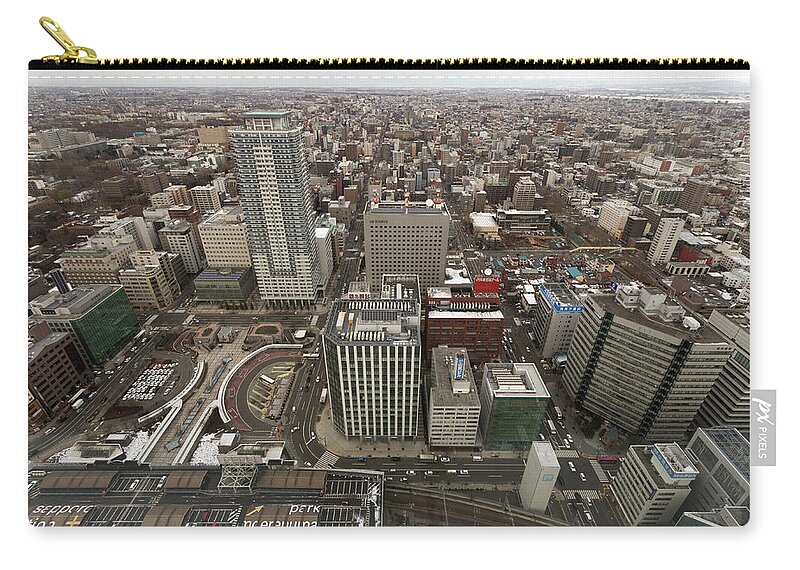 Hokkaido Zip Pouch featuring the photograph Cityscape Of Sapporo, Hokkaido, Japan by Tetsuya Aoki