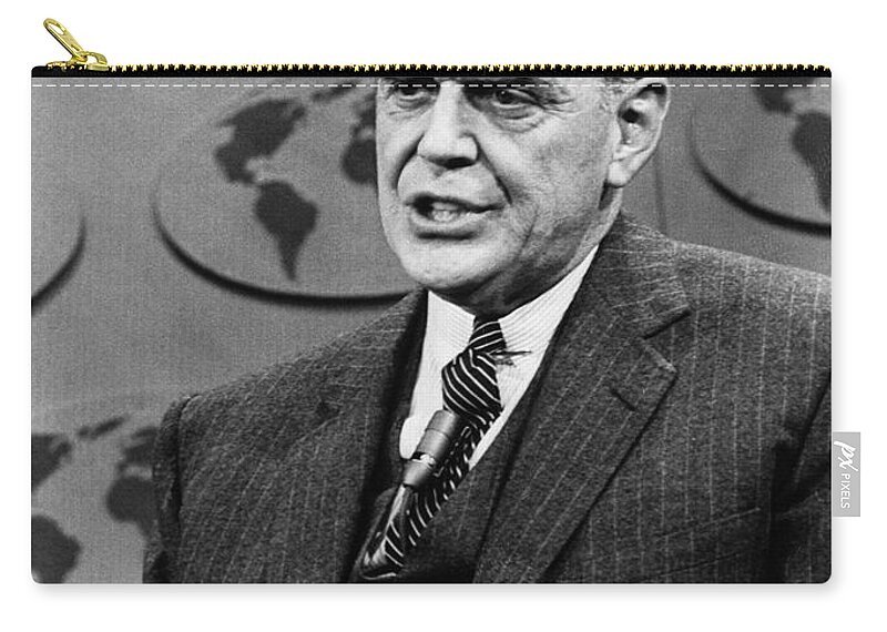 1968 Zip Pouch featuring the photograph Clark Clifford (1906-1998) by Granger