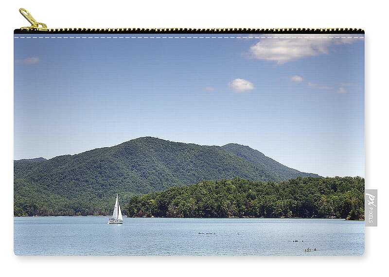 Watauga Zip Pouch featuring the photograph Clear Day on Watauga Lake - Tennessee by Brendan Reals
