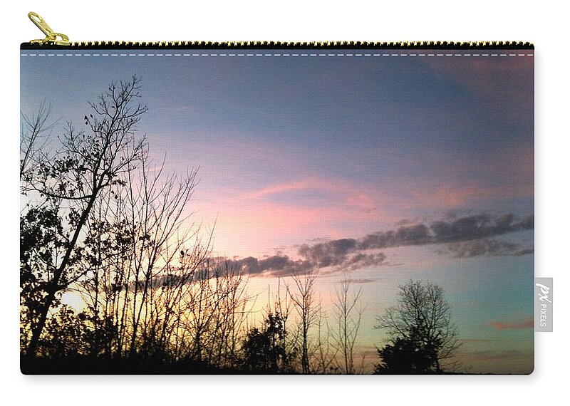 Durham Carry-all Pouch featuring the photograph Clear Evening Sky by Linda Bailey