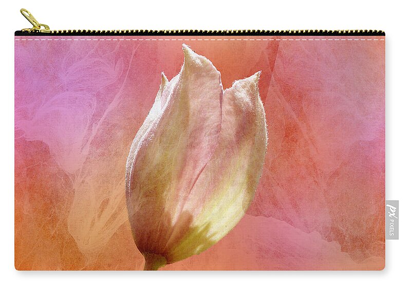 Clematis Zip Pouch featuring the photograph Clematis Opening by Lynn Bolt
