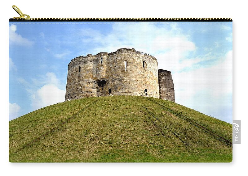 Stone Zip Pouch featuring the photograph Clifford's Tower York by Scott Lyons