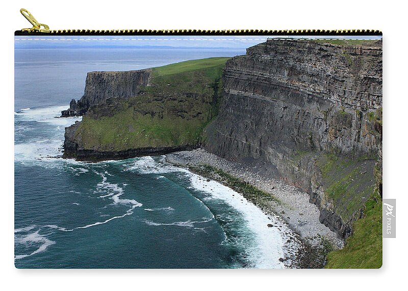 Ireland Zip Pouch featuring the photograph Cliffs of Moher View by Aidan Moran