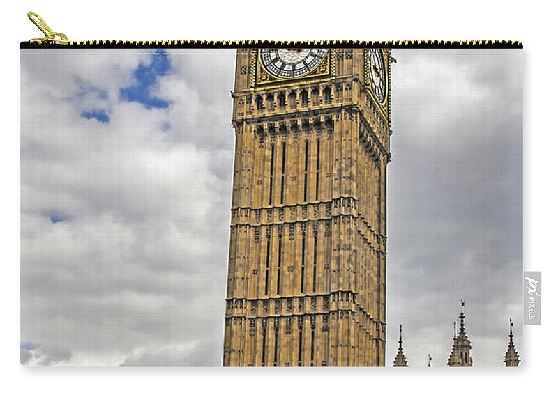 Travel Zip Pouch featuring the photograph Clock Tower of London by Elvis Vaughn