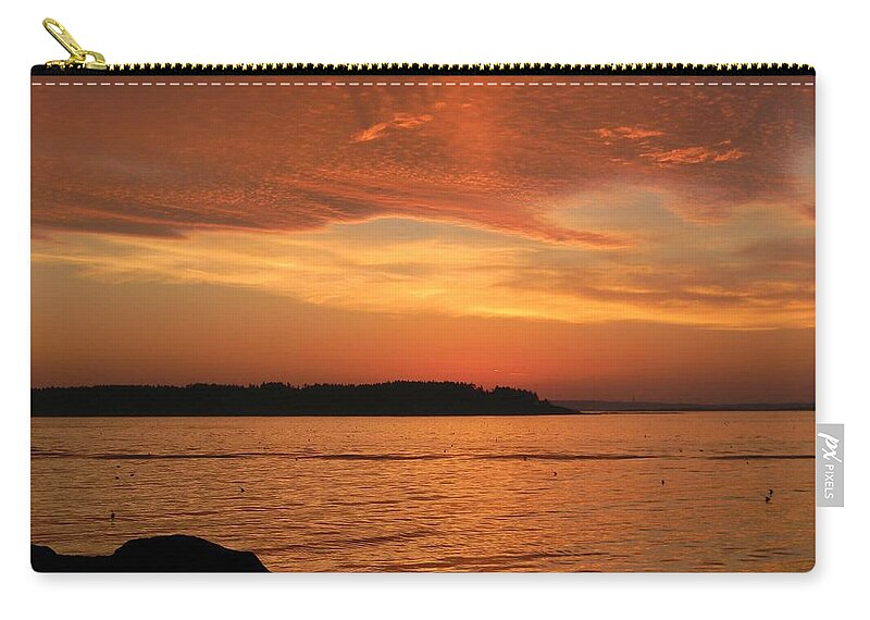 Maine Zip Pouch featuring the photograph Cloud Shadows by Jean Goodwin Brooks