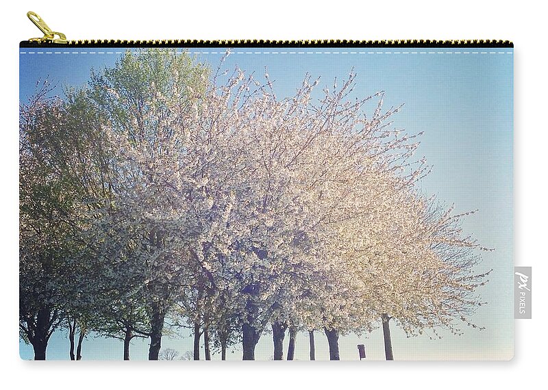 Tranquility Zip Pouch featuring the photograph Cluster Of Blossom Trees by Verity E. Milligan