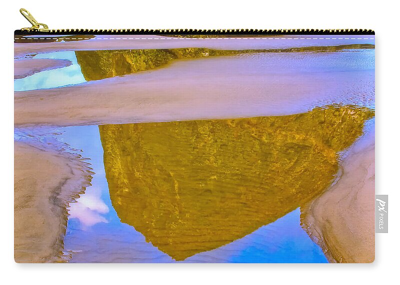 Nature Zip Pouch featuring the photograph Coastal Landscape in abstract 2 by Jonathan Nguyen