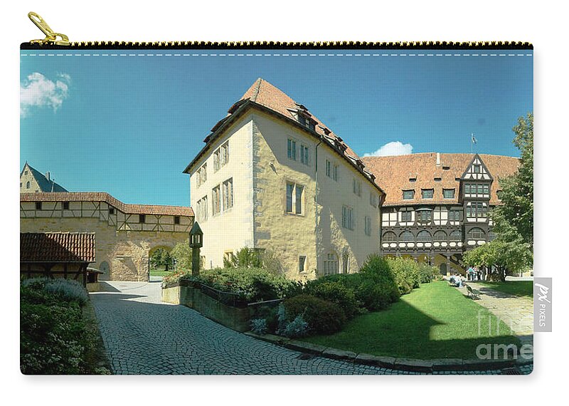 Europe Zip Pouch featuring the photograph Coburg fortress 3 by Rudi Prott