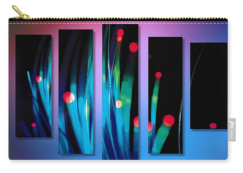 Abstract Zip Pouch featuring the digital art Collage by Gun Legler
