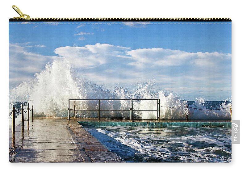 Tranquility Zip Pouch featuring the photograph Collaroy Rock Pool by Image From Scott Gibbons