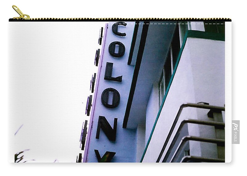 Miami Zip Pouch featuring the photograph Colony Polaroid by Gary Dean Mercer Clark
