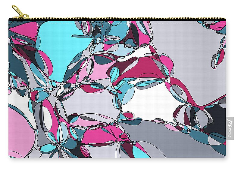 Material Zip Pouch featuring the digital art Color Lump Art Background by Shuoshu