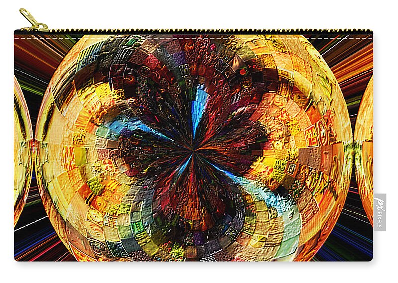Paula Ayers Zip Pouch featuring the painting Color Power Collage by Paula Ayers