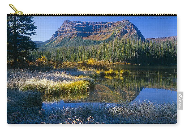 Trappers Lake Zip Pouch featuring the photograph Trapper's Lake Sunrise by Mark Miller