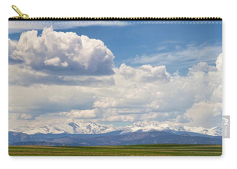 Scenic Zip Pouch featuring the photograph Colorado Front Range Boulder County Agriculture View by James BO Insogna