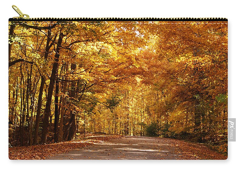 Autumn Zip Pouch featuring the photograph Colorful Canopy by Sandy Keeton