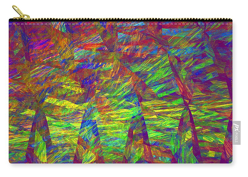 Translucent Zip Pouch featuring the photograph Colorful Computer Generated Abstract Fractal Flame by Keith Webber Jr