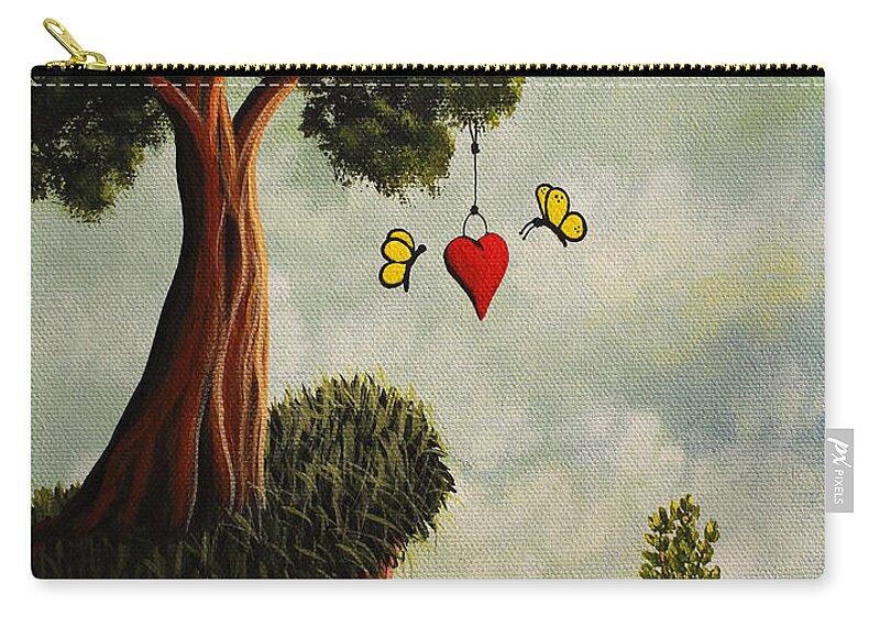 Art For Bedroom Zip Pouch featuring the painting Surreal Landscape Paintings by Moonlight Art Parlour