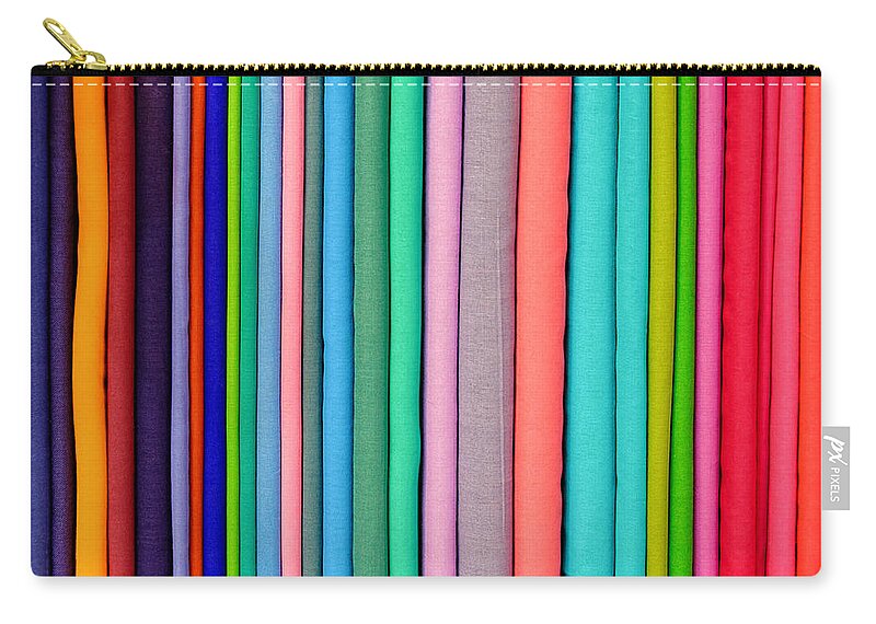 Textile Zip Pouch featuring the photograph Colorful pashminas by Dutourdumonde Photography