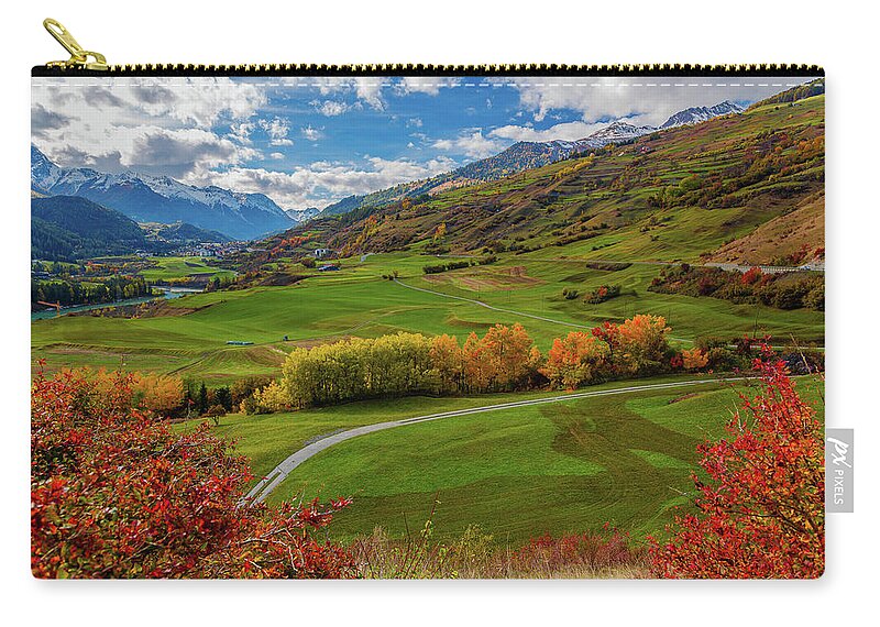 Scenics Zip Pouch featuring the photograph Colors Of Autumn by Vinicioguedesfoto