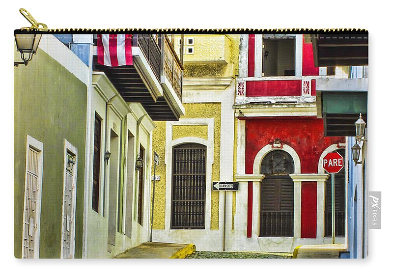 San Juan Carry-all Pouch featuring the photograph Colors of Old San Juan Puerto Rico by Carter Jones