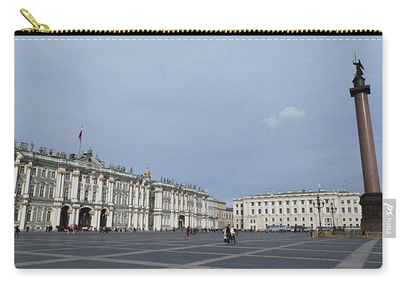 Photography Zip Pouch featuring the photograph Column In Front Of A Museum, State by Panoramic Images