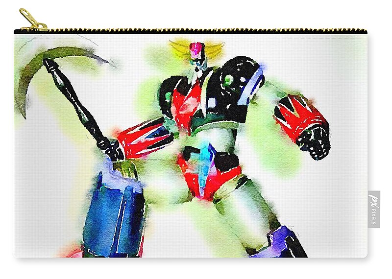 Grendizer Zip Pouch featuring the painting Come On by HELGE Art Gallery
