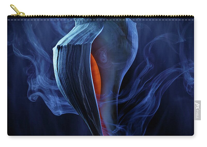 Tranquility Zip Pouch featuring the photograph Conch Shell by Jack Andersen