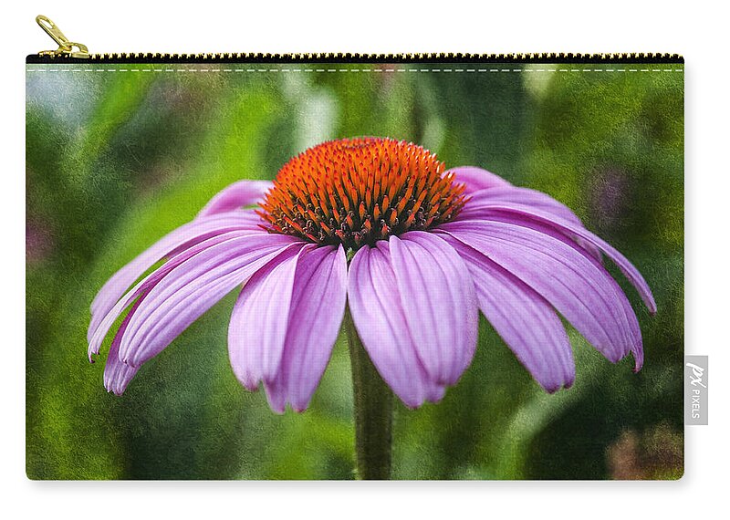 Flower Carry-all Pouch featuring the photograph Cone Flower by Cathy Kovarik