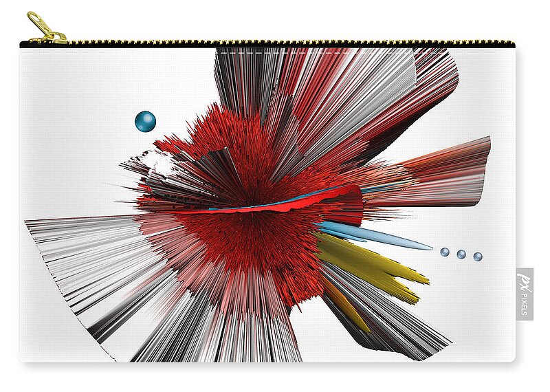 (c) Paul Davenport Zip Pouch featuring the painting Consciousness of the Inanimate painting as a Spherical Depth Map. c by Paul Davenport