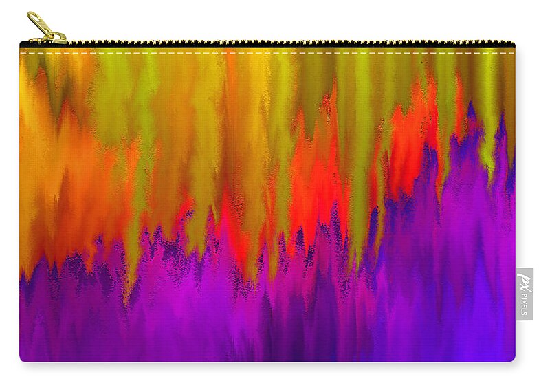 Consciousness Rising Zip Pouch featuring the mixed media Consciousness Rising by Carl Hunter
