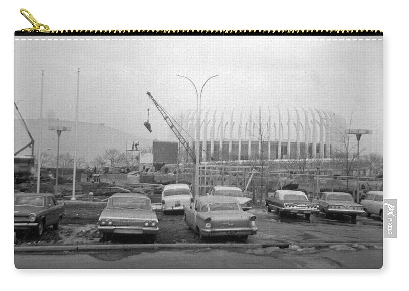Construction Zip Pouch featuring the photograph Construction of the Ford Rotunda by John Schneider