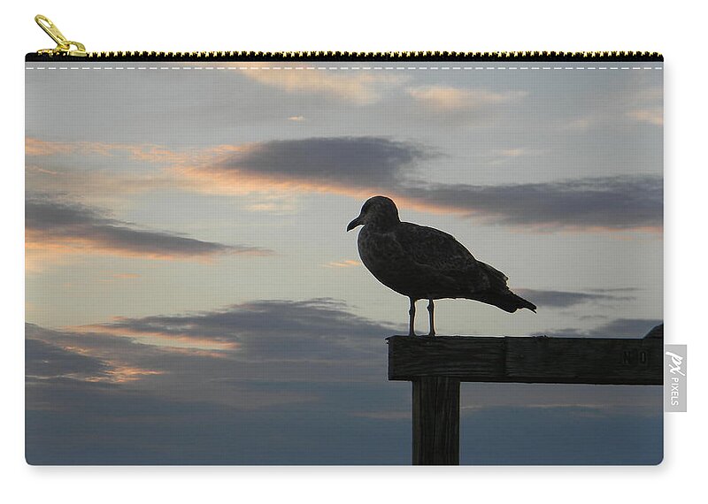 Ocean Zip Pouch featuring the photograph Cool Colors at Dusk by Jean Goodwin Brooks