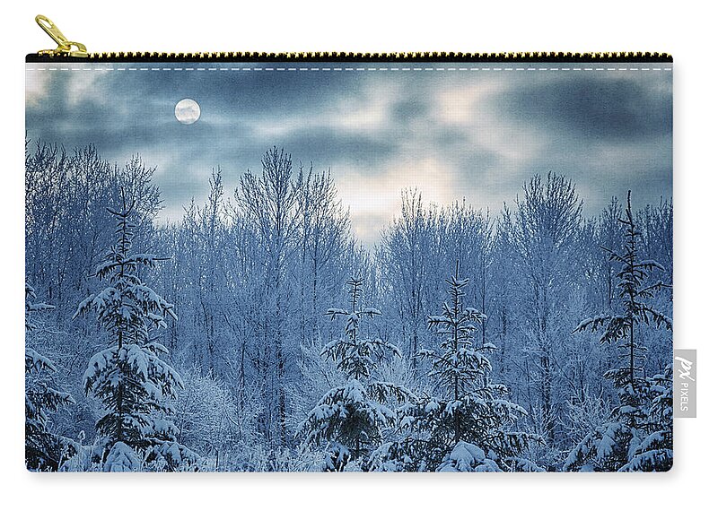 Winter Zip Pouch featuring the photograph Cool Sunrise by Joan Carroll