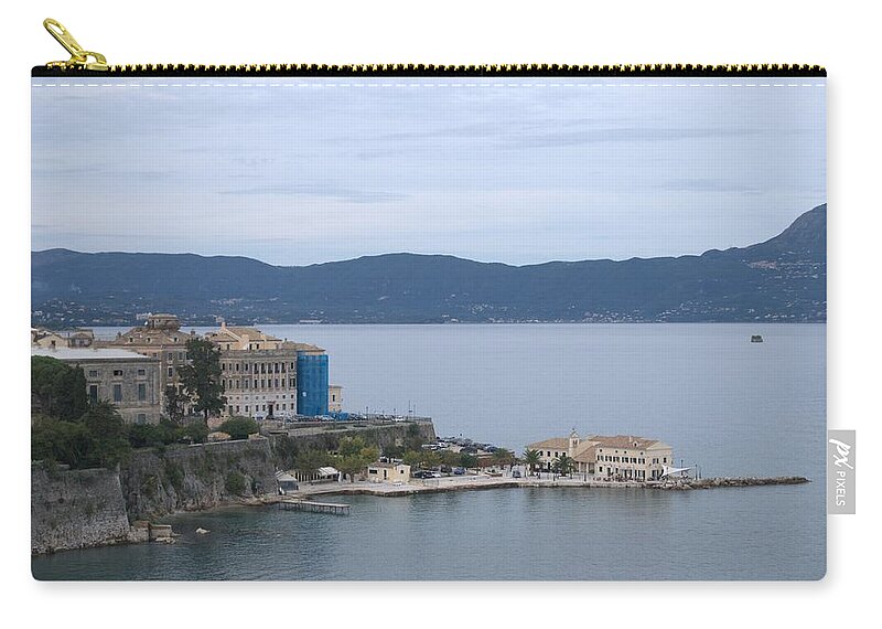 Corfu Zip Pouch featuring the photograph Corfu City 4 by George Katechis