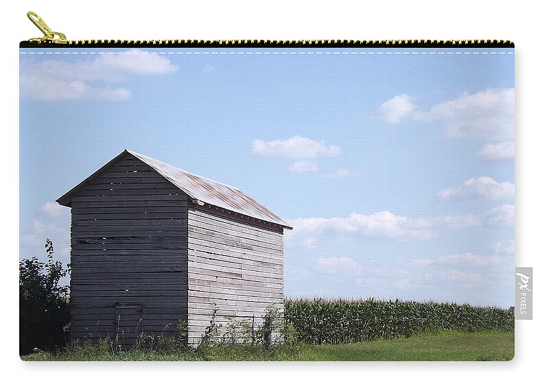 Eagle Zip Pouch featuring the photograph Corn Crib by Caryl J Bohn