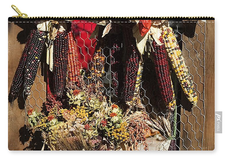 Corn Wreaths Carry-all Pouch featuring the photograph Corn wreaths by Steven Ralser
