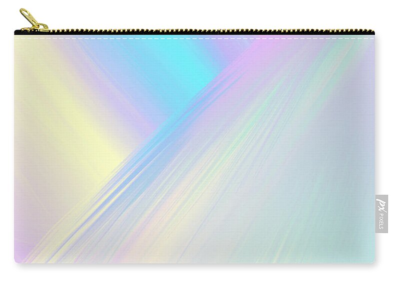 Pastel Zip Pouch featuring the painting Cosmic Light Reflection by Barefoot Bodeez Art