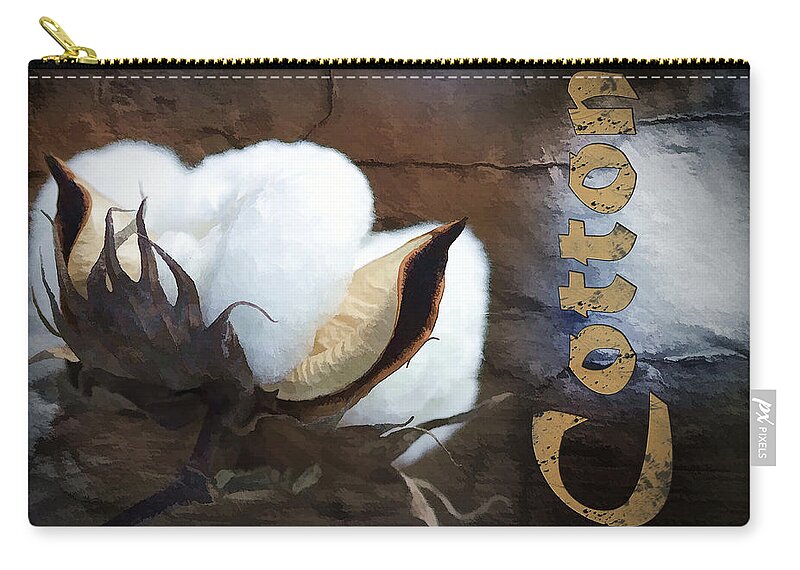 Cotton Zip Pouch featuring the photograph Cotton by Kathy Clark